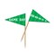 Party Central Club Pack of 12 Green and White Game Day Football Food or Drink Decoration Party Picks 2.5"